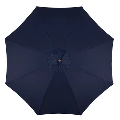 Northlight 9ft Outdoor Patio Market Umbrella With Wooden Pole, Navy Blue 4 Northlight 9ft Outdoor Patio Market Umbrella With Wooden Pole, Navy Blue - Image 2