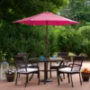 Northlight 7.5' Outdoor Patio Market Umbrella With Hand Crank - Pink -Northlight GUEST 3ad5b4d2 c8d0 4685 8419 1551999affa3
