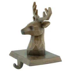 Northlight Set Of 2 Brown Reindeer Head Christmas Stocking Holders 5.75" -Northlight GUEST 3e8e920b 4ac2 4598 945e c03e35353629