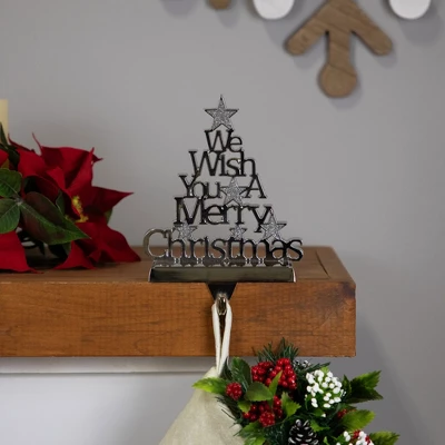 Northlight We Wish You A Merry Christmas Tree Stocking Holder - 6.25" 4 Northlight We Wish You A Merry Christmas Tree Stocking Holder - 6.25" - Image 2