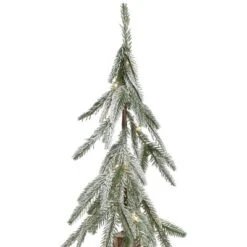 Northlight Pre-Lit Flocked Battery Operated Alpine Artificial Christmas Tree - 3' - Clear LED Lights -Northlight GUEST 3efb78dc f039 4367 8316 d9de68bdfae2
