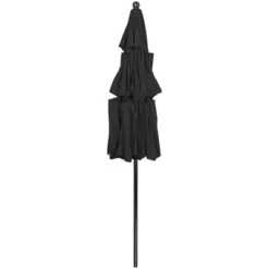 Northlight 9.75ft Outdoor Patio Market Umbrella With Hand Crank And Tilt, Black 8 Northlight 9.75ft Outdoor Patio Market Umbrella With Hand Crank And Tilt, Black -Northlight GUEST 4221eb9d 2ee7 4459 b3b5 9e63883f2dff