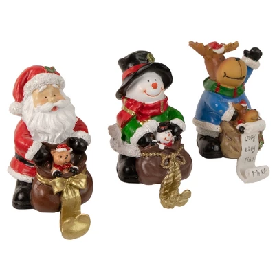 Northlight Santa, Snowman And Reindeer Christmas Stocking Holders - 5.25" - Set Of 3 5 Northlight Santa, Snowman And Reindeer Christmas Stocking Holders - 5.25" - Set Of 3 - Image 3