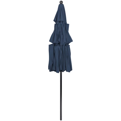 Northlight 9.75ft Outdoor Patio Market Umbrella With Hand Crank And Tilt, Navy Blue 5 Northlight 9.75ft Outdoor Patio Market Umbrella With Hand Crank And Tilt, Navy Blue - Image 3