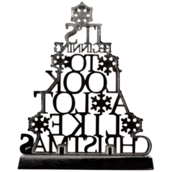 Northlight "It's Beginning To Look A Lot Like Christmas" Metal Tree Stocking Holder - 6.5" -Northlight GUEST 4477a55c 38ff 43b8 9e34 1d0367f068ac