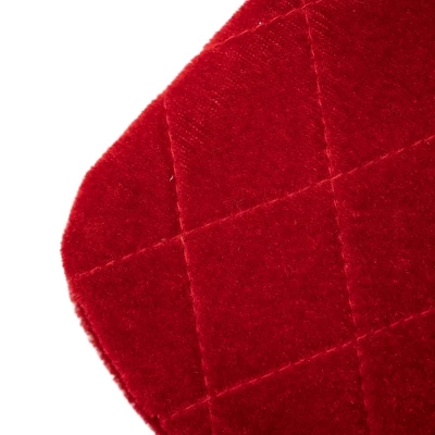 Northlight 19" Quilted Red Velvet HO! HO! HO! Embroidered Christmas Stocking 5 Northlight 19" Quilted Red Velvet HO! HO! HO! Embroidered Christmas Stocking - Image 3