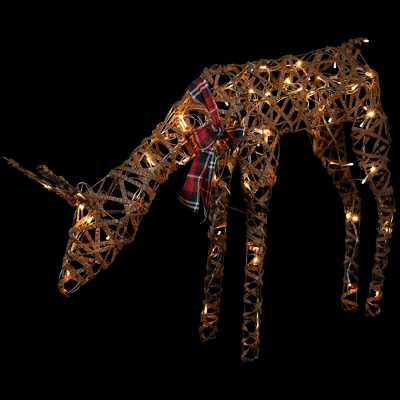 Northlight 35" LED Lighted Feeding Rattan Reindeer Outdoor Christmas Decoration 7 Northlight 35" LED Lighted Feeding Rattan Reindeer Outdoor Christmas Decoration - Image 5