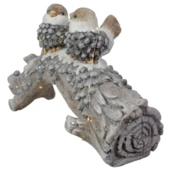 Northlight LED Lighted Rustic Glittered Birds On A Snowy Log Christmas Decoration - 18" -Northlight GUEST 4ffb10a7 fdf6 42e1 8d49 8d7a82ef1263