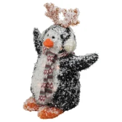 Northlight 22" Lighted Snowy Penguin In Antler Hat Outdoor Christmas Decoration -Northlight GUEST 530cc8a0 0ff3 4cfe b065 356d455309e6