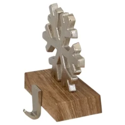 Northlight 6" Silver Snowflake On Wood Look Base Christmas Stocking Holder 8 Northlight 6" Silver Snowflake On Wood Look Base Christmas Stocking Holder -Northlight GUEST 542f9942 bca3 44ca 94e4 69648861c34a