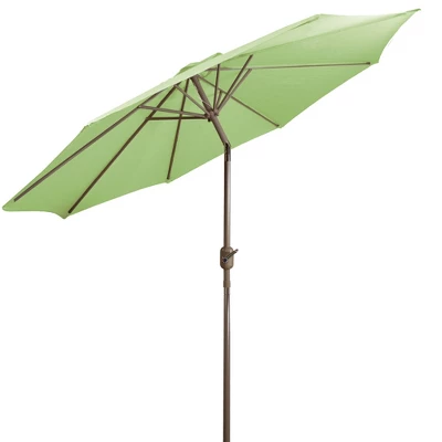 Northlight 9ft Outdoor Patio Market Umbrella With Hand Crank And Tilt, Sage Green 7 Northlight 9ft Outdoor Patio Market Umbrella With Hand Crank And Tilt, Sage Green - Image 5