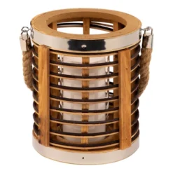 Northlight Rattan Glass Candle Lantern With Jute Handle - 7.5" 24 Northlight Rattan Glass Candle Lantern With Jute Handle - 7.5" -Northlight GUEST 5716cde0 bde4 461c a55a 3bf5a3c2cc53