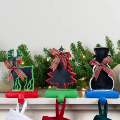 Northlight Reindeer, Tree, And Snowman Chalkboard Christmas Stocking Holders - 7" - Set Of 3 -Northlight GUEST 576d7d63 ea5e 40a1 8c07 538e7c1fed50