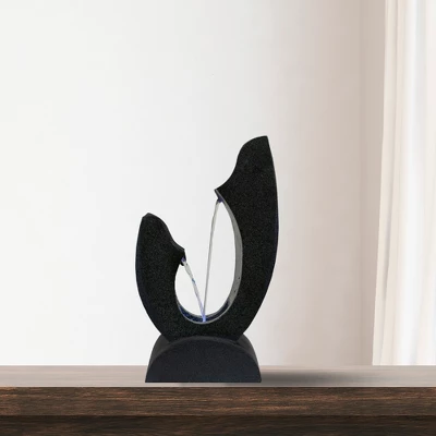 Northlight 13.75" Black Small Modern Outdoor Garden Water Fountain 3 Northlight 13.75" Black Small Modern Outdoor Garden Water Fountain