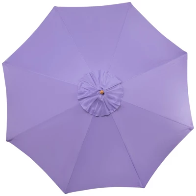 Northlight Outdoor Patio Market Umbrella With Wooden Pole - 8.5' - Purple 4 Northlight Outdoor Patio Market Umbrella With Wooden Pole - 8.5' - Purple - Image 2