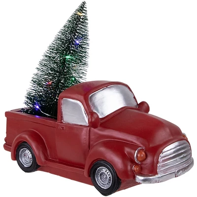 Northlight LED Lighted Pine Tree In Vintage Truck Christmas Decoration - 10" - Red 7 Northlight LED Lighted Pine Tree In Vintage Truck Christmas Decoration - 10" - Red - Image 5