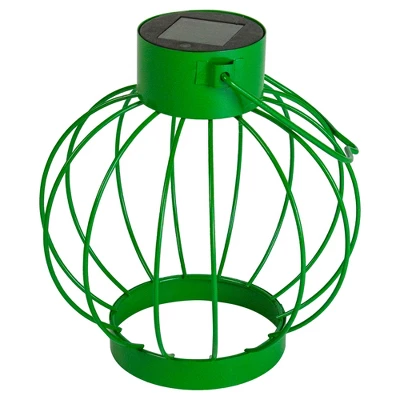 Northlight 6.5" Green Outdoor Hanging LED Solar Lantern With Handle 4 Northlight 6.5" Green Outdoor Hanging LED Solar Lantern With Handle - Image 2