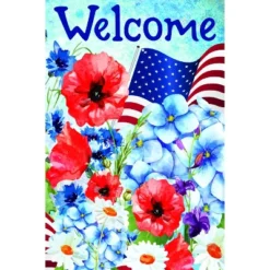 Northlight Welcome Patriotic Americana Outdoor Floral Garden Flag 18" X 12.5" 7 Northlight Welcome Patriotic Americana Outdoor Floral Garden Flag 18" X 12.5" -Northlight GUEST 63630f33 3ef7 4474 a16e 84752d4ca07d 1