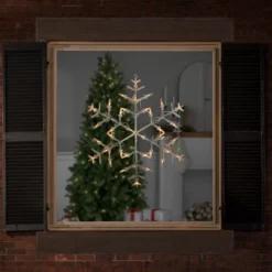 Northlight 13.5" Lighted Snowflake Christmas Window Silhouette Decoration