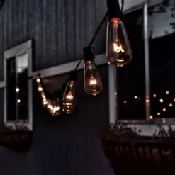 Northlight Edison Glass Indoor Outdoor Patio Light Set - Clear - 9' Green Wire - 10ct -Northlight GUEST 650d4887 8ec1 484d 9d2c 2a5047b7972e