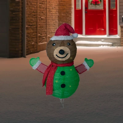 Northlight 25" Pop-up Bear Wearing Santa Hat Outdoor Christmas Decoration 3 Northlight 25" Pop-up Bear Wearing Santa Hat Outdoor Christmas Decoration
