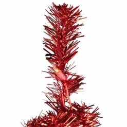 Northlight Pre-Lit Artificial Tinsel Christmas Tree - 3' - Red - Clear Lights -Northlight GUEST 65c8875c fad6 48ca ae67 7f82e6eb0c23
