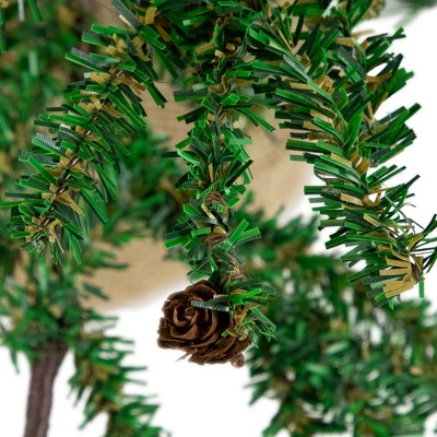 Northlight Medium Artificial Christmas Tree With Pine Cones In Burlap Base - 4' - Unlit 8 Northlight Medium Artificial Christmas Tree With Pine Cones In Burlap Base - 4' - Unlit - Image 6