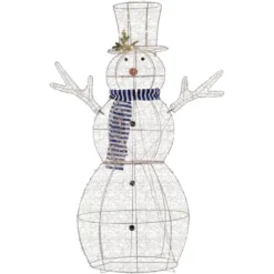 Northlight 48" LED Lighted Silver Mesh Snowman Outdoor Twinkling Christmas Decoration 15 Northlight 48" LED Lighted Silver Mesh Snowman Outdoor Twinkling Christmas Decoration -Northlight GUEST 6998b690 8ca3 4143 88e8 9ca9af178cc7