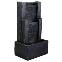 Northlight 23.5" Black And Gray Modern Lighted Three-tier Outdoor Garden Water Fountain 9 Northlight 23.5" Black And Gray Modern Lighted Three-tier Outdoor Garden Water Fountain -Northlight GUEST 6aa0d951 63cd 4eed adb7 892eeab0f037