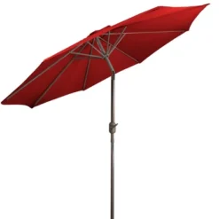 Northlight 9ft Outdoor Patio Market Umbrella With Hand Crank And Tilt, Red -Northlight GUEST 6b0754bd 665e 4faf ab85 d558ada91da6