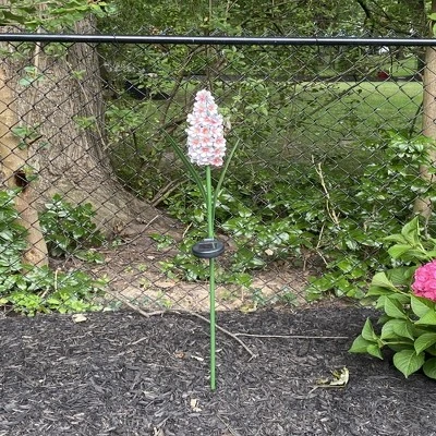 Northlight 42" Pink And White Mallow Solar Lighted Flower Outdoor Decoration 3 Northlight 42" Pink And White Mallow Solar Lighted Flower Outdoor Decoration