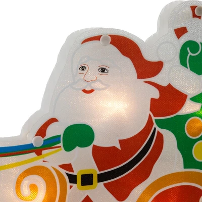 Northlight 23" Lighted Santa And Reindeer Christmas Window Silhouette 4 Northlight 23" Lighted Santa And Reindeer Christmas Window Silhouette - Image 2