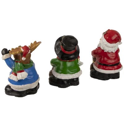Northlight Santa, Snowman And Reindeer Christmas Stocking Holders - 5.25" - Set Of 3 6 Northlight Santa, Snowman And Reindeer Christmas Stocking Holders - 5.25" - Set Of 3 - Image 4
