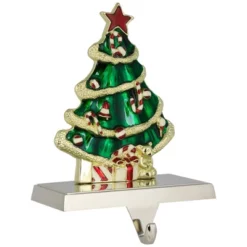 Northlight Decorated Christmas Tree Metal Stocking Holder - 6" -Northlight GUEST 6fe519c9 902c 4742 b5e6 e712ec58650b
