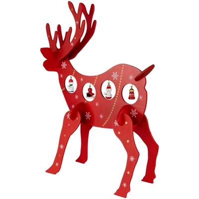 Northlight Reindeer Cut-Out Ornament Holder Christmas Decoration - 13.25" - Red And White 6 Northlight Reindeer Cut-Out Ornament Holder Christmas Decoration - 13.25" - Red And White - Image 4