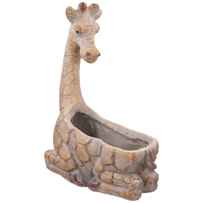 Northlight Giraffe Outdoor Ceramic Garden Planter - 17" 6 Northlight Giraffe Outdoor Ceramic Garden Planter - 17" - Image 4