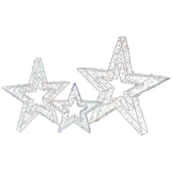 Northlight LED Lighted Multi-Function Outdoor Christmas Stars - 23" - Multicolor - Set Of 3 -Northlight GUEST 7193e34d f19a 4cb3 adc3 ca5fd214b6cf