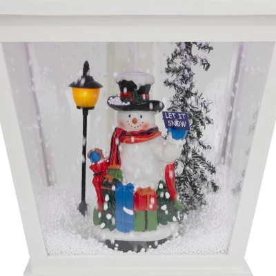 Northlight 17.75" Lighted Musical Snowman Wall Mounted Snowing Christmas Street Lamp 6 Northlight 17.75" Lighted Musical Snowman Wall Mounted Snowing Christmas Street Lamp - Image 4