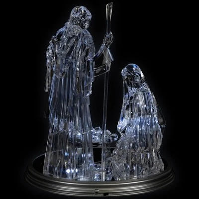 Northlight LED Lighted Acrylic Holy Family Nativity Scene On Mirror Christmas Decoration - 17" 5 Northlight LED Lighted Acrylic Holy Family Nativity Scene On Mirror Christmas Decoration - 17" - Image 3
