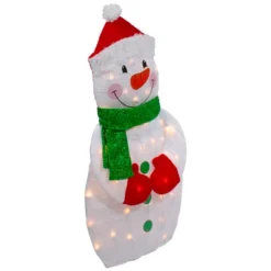 Northlight 32" Lighted 2D Chenille Snowman With Scarf Outdoor Christmas Decoration -Northlight GUEST 75f71b53 de4a 4eae a545 1c940d0e2e7d