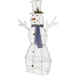 Northlight 48" LED Lighted Silver Mesh Snowman Outdoor Twinkling Christmas Decoration 11 Northlight 48" LED Lighted Silver Mesh Snowman Outdoor Twinkling Christmas Decoration -Northlight GUEST 75f778a7 964c 4579 969b df78dc925871