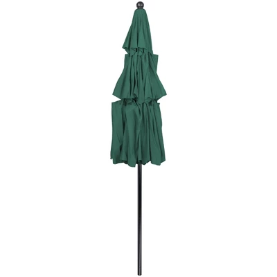 Northlight 9.75ft Outdoor Patio Market Umbrella With Hand Crank And Tilt, Green 5 Northlight 9.75ft Outdoor Patio Market Umbrella With Hand Crank And Tilt, Green - Image 3