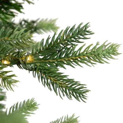 Northlight Real Touch™️ Pre-Lit Full Riverton Fir Artificial Christmas Tree - 7.5' - Candlelight Clear LED Lights 4 Northlight Real Touch™️ Pre-Lit Full Riverton Fir Artificial Christmas Tree - 7.5' - Candlelight Clear LED Lights - Image 2