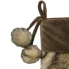 Northlight 20.5" Brown Plush Christmas Stocking With Corduroy Cuff And Pom Poms -Northlight GUEST 7dc4fb7b 5751 4706 93b1 7828be6948b7