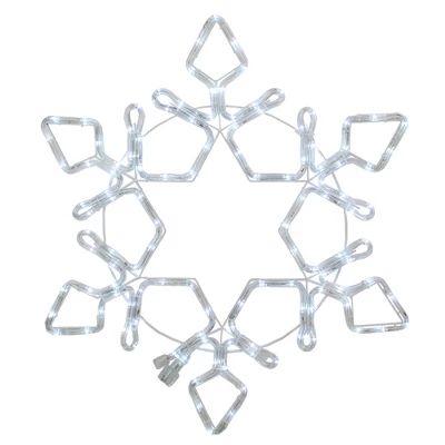 Northlight LED Rope Light Snowflake Commercial Christmas Decoration - 4' 3 Northlight LED Rope Light Snowflake Commercial Christmas Decoration - 4'