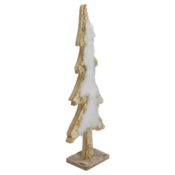 Northlight Wooden Tree With Faux Fur Christmas Decoration - 13.5" - Brown And White -Northlight GUEST 81e7a27f e755 484c a395 66d015a52413