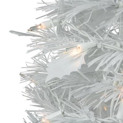 Northlight 6' Pre-Lit White Tinsel Pop-Up Artificial Christmas Tree, Clear Lights 3 Northlight 6' Pre-Lit White Tinsel Pop-Up Artificial Christmas Tree, Clear Lights