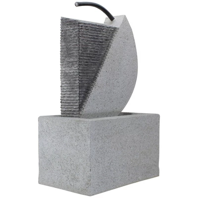 Northlight 20" Gray Modern Style Rainfall Outdoor Water Fountain 4 Northlight 20" Gray Modern Style Rainfall Outdoor Water Fountain - Image 2