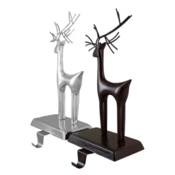 Northlight Set Of 2 Oil Rubbed Bronze And Silver Reindeer Christmas Stocking Holders 10 Northlight Set Of 2 Oil Rubbed Bronze And Silver Reindeer Christmas Stocking Holders -Northlight GUEST 858345cb 1fd6 402f 9a69 1690e042e83f
