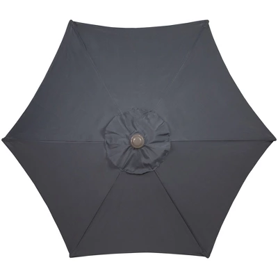 Northlight 7.5ft Outdoor Patio Market Umbrella With Hand Crank, Gray 4 Northlight 7.5ft Outdoor Patio Market Umbrella With Hand Crank, Gray - Image 2